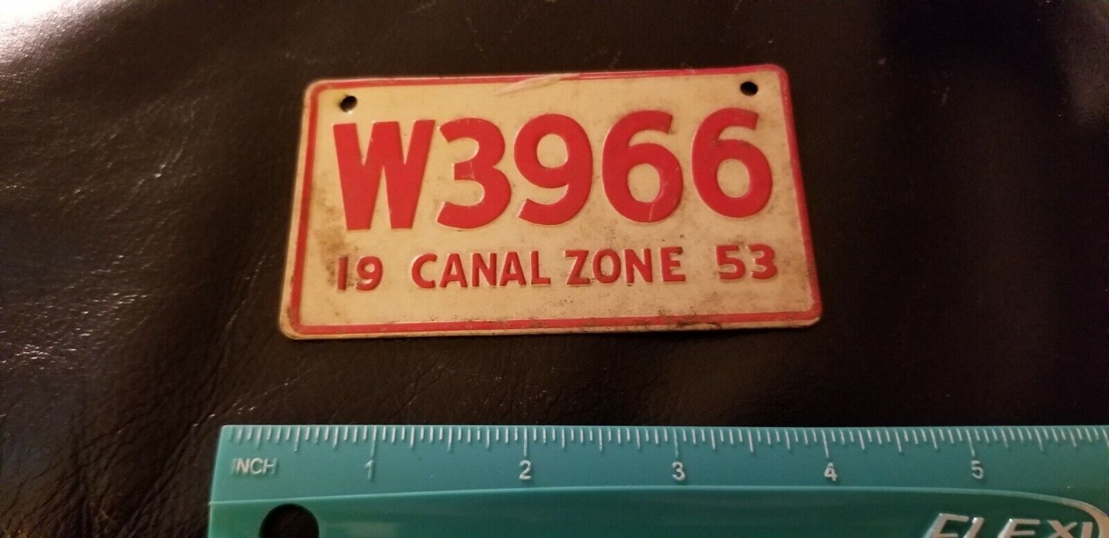 Vintage 1950’s Canal Zone BICYCLE LICENSE PLATE
