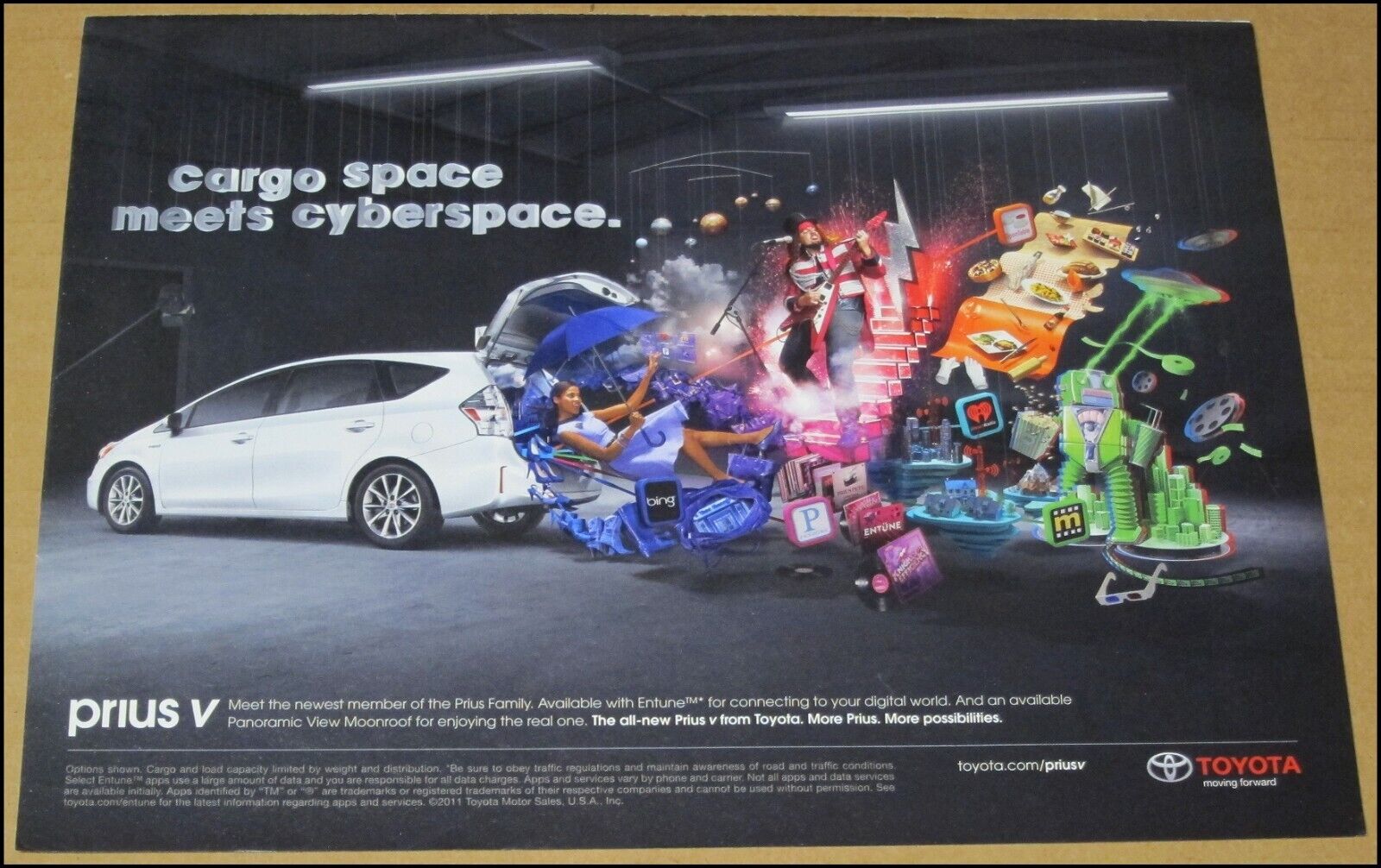 2012 Toyota Prius V Print Ad Car Automobile Advertisement 10.25\