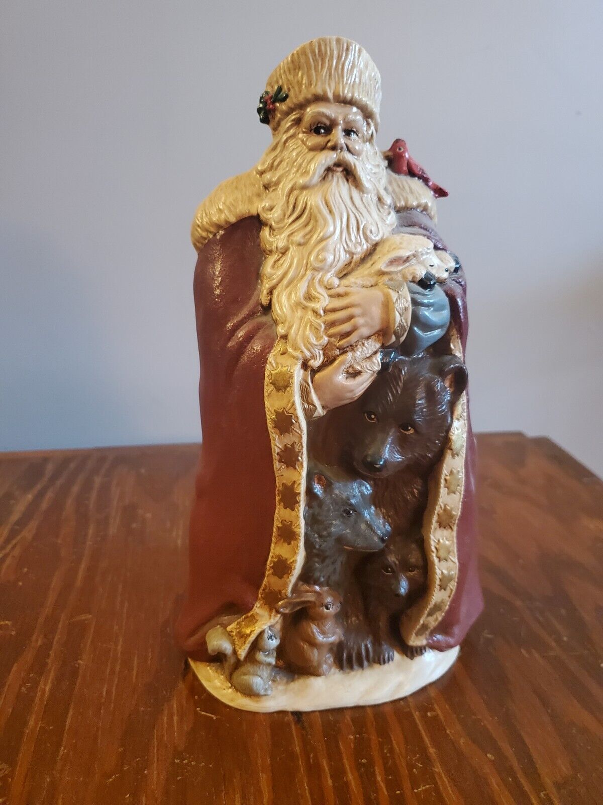 Santa Father Christmas with animals decoration