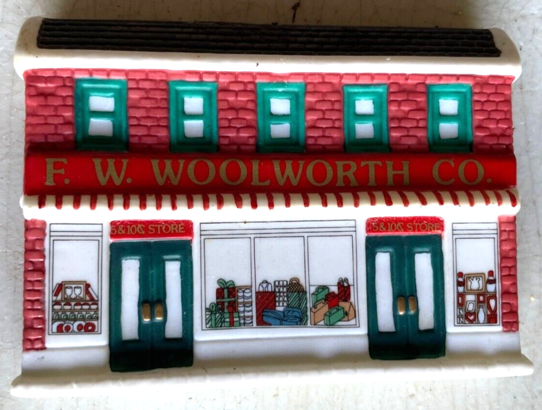 Woolworth 5 & 10 Dime Store Knickknack 4X3 inch Train Christmas Business Display