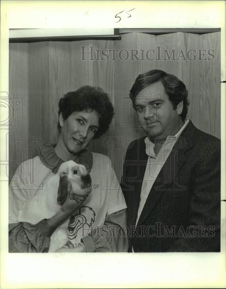 1988 Press Photo Marcy and Robert Downey, chairpersons, Zoobilation Ball, Texas