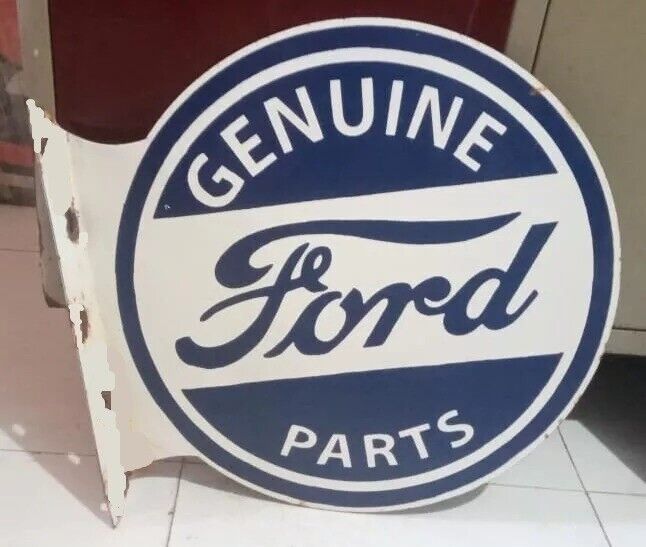 Ford Genuine part Flange  Porcelain Enamel Heavy Metal Sign 19.5 x 17  Inches DS