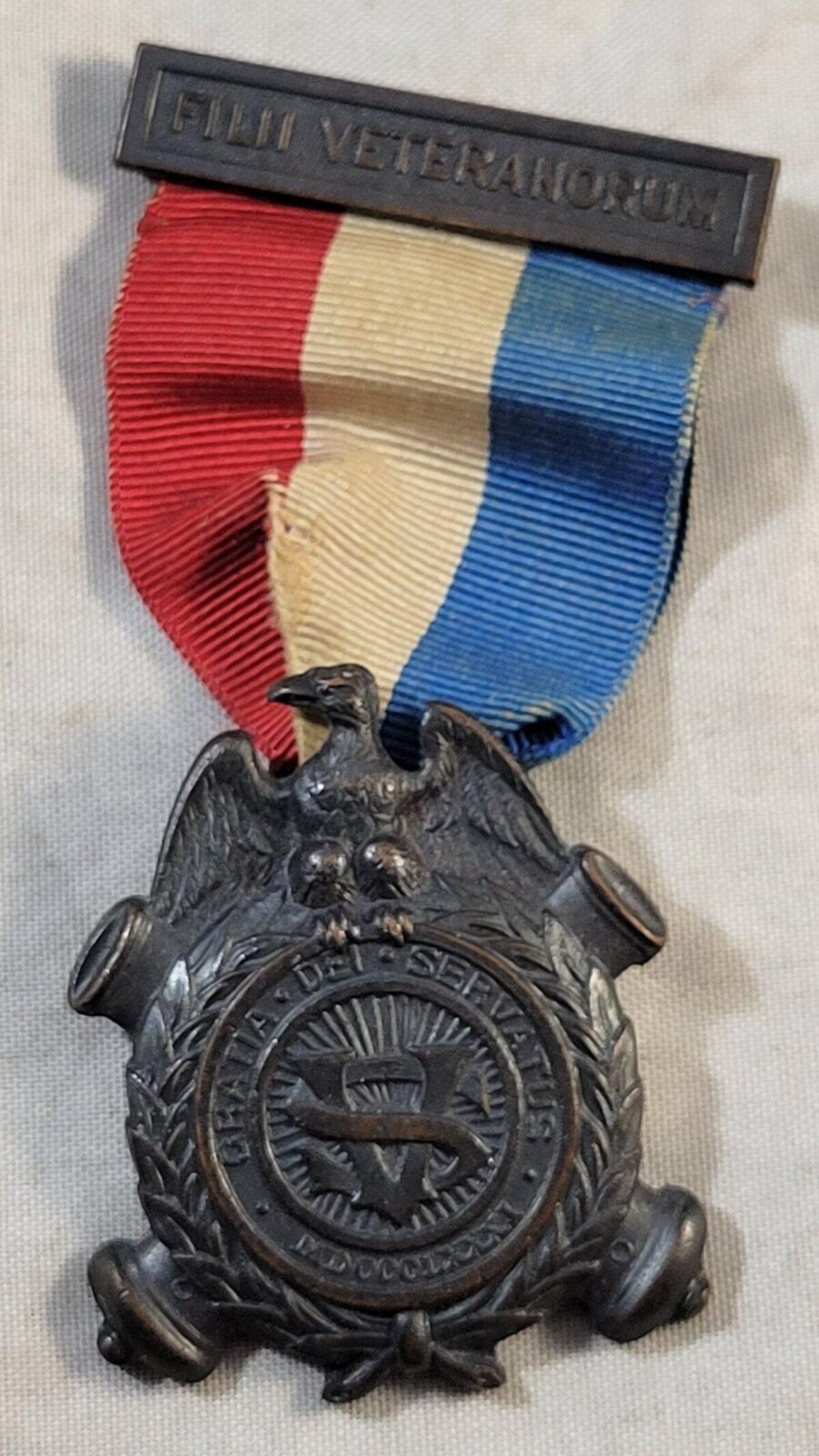 Vintage 1888 Civil War Sons of Union Veterans Medal Ribbon Bar