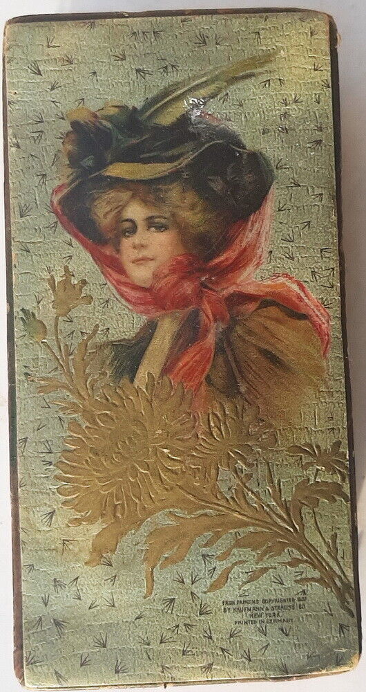 Apollo Chocolates Victorian Pretty Lady Box, 1907, Original Internal Papers