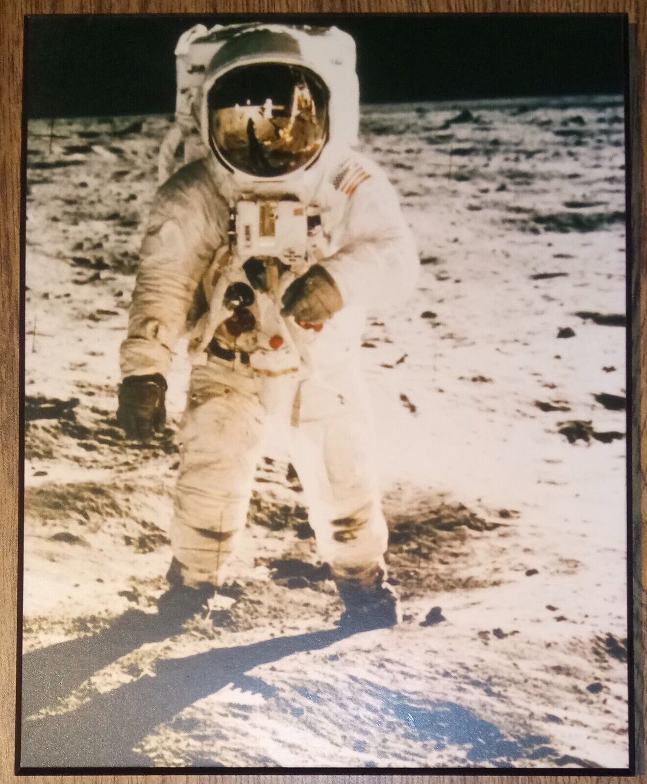 NASA - Man on the Moon - Laminated Photo Early 1990s #CIP1011A EX+ Crystal Image