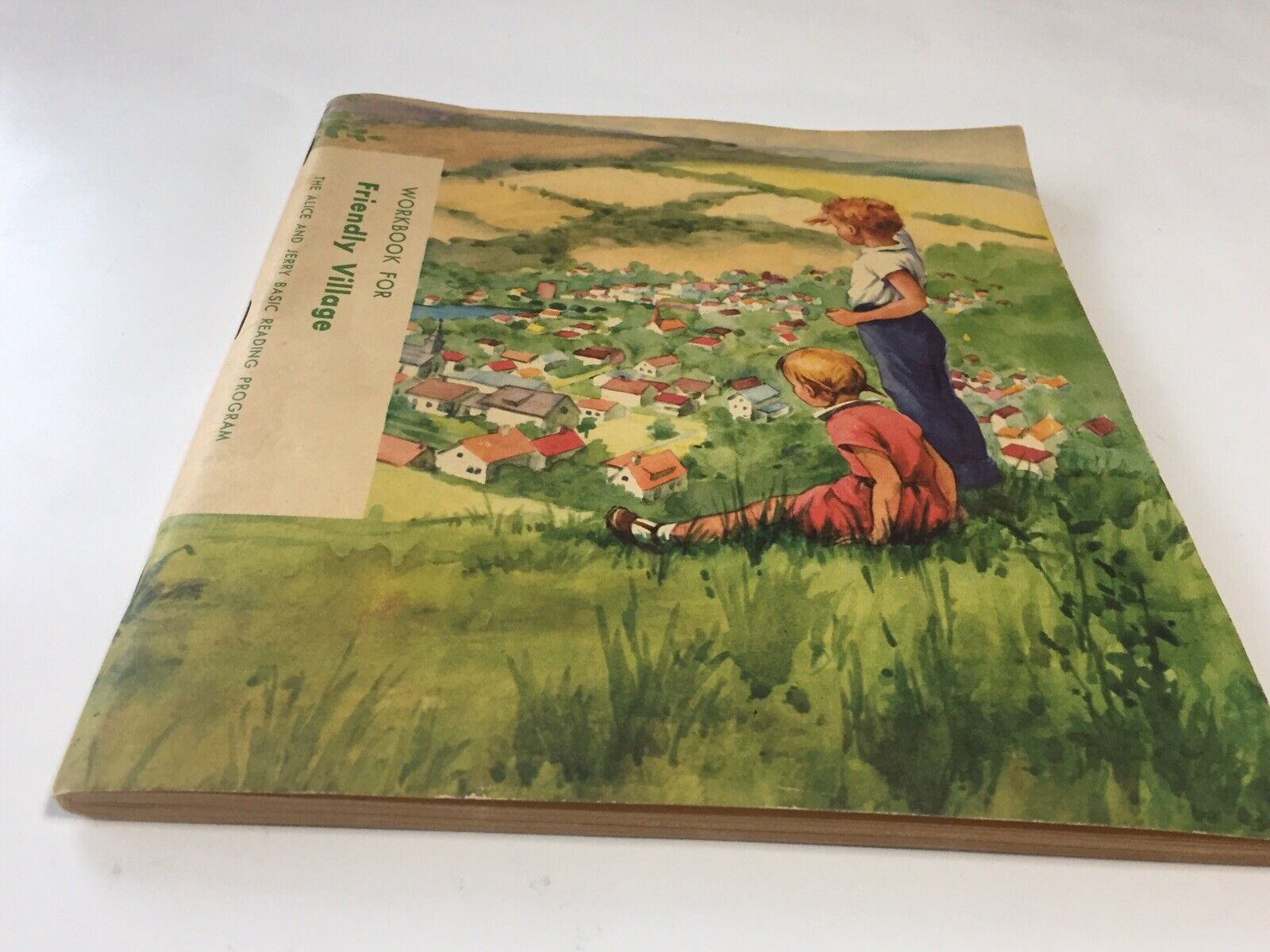 Vtg School Workbook Friendly Village Reading Program New/Unused Harper& Row 1957