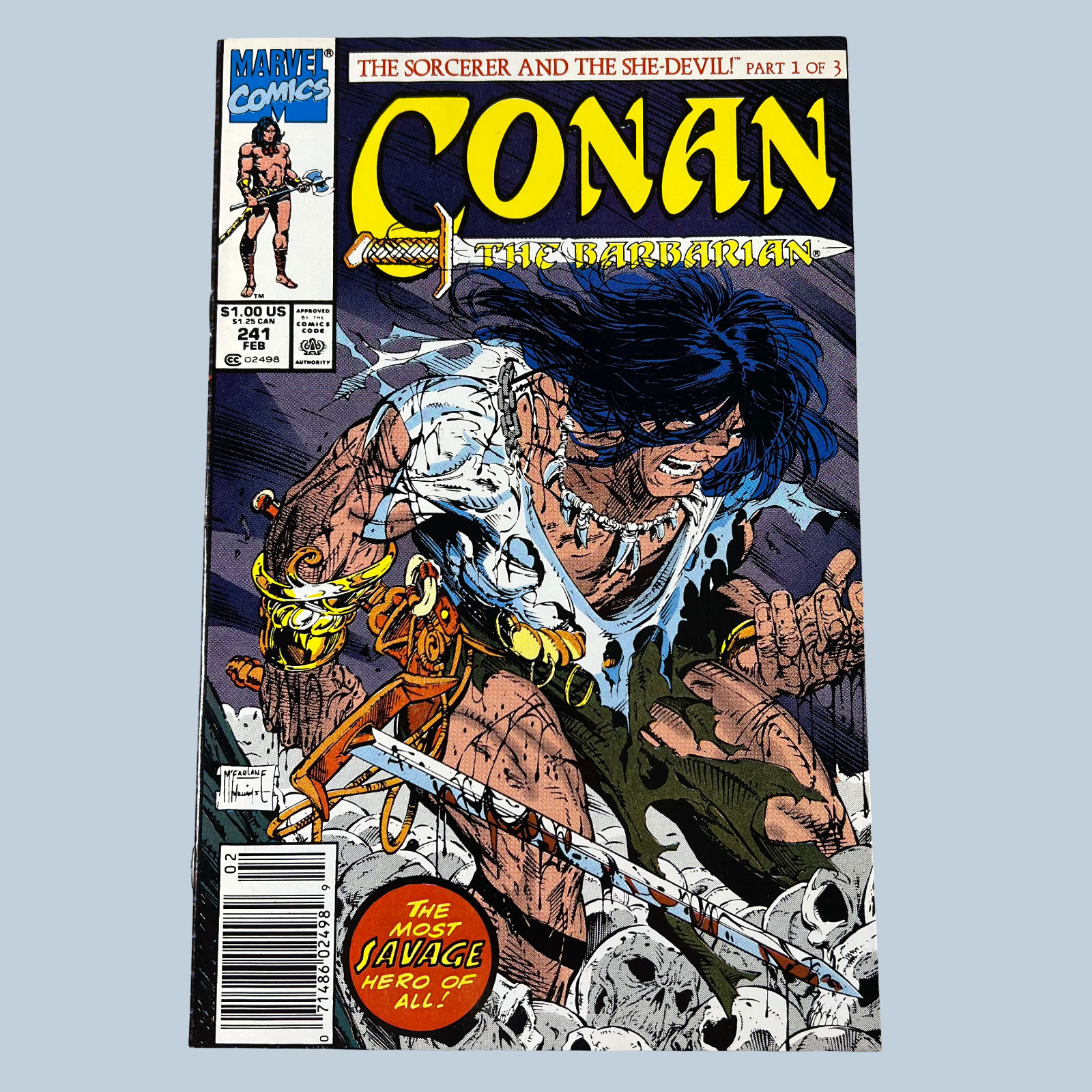 Conan the Barbarian #241 (1991) Newsstand Classic McFarlane Cover VG