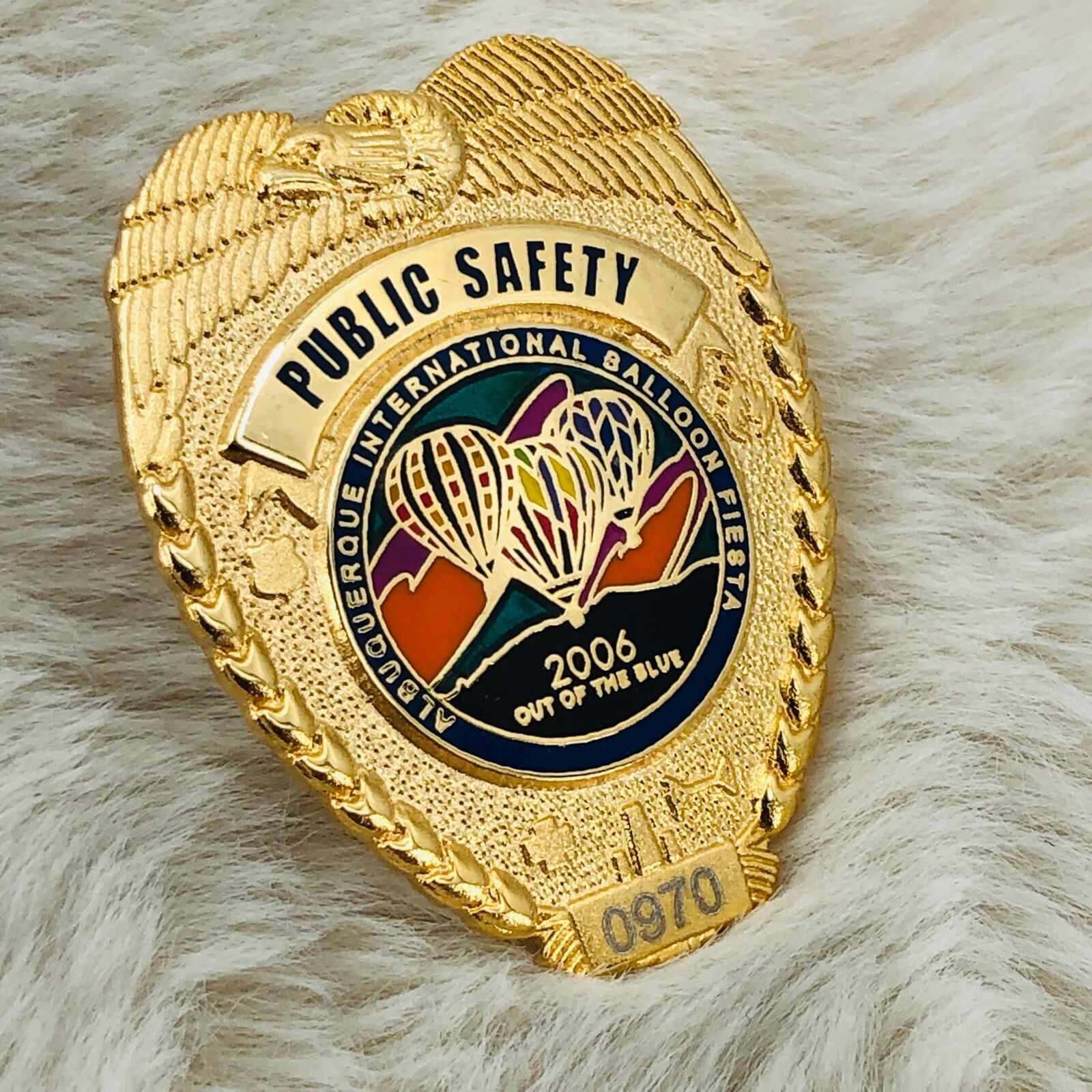 2006 Albuquerque Hot Air Balloon Fiesta Public Safety Badge Pin LE #970