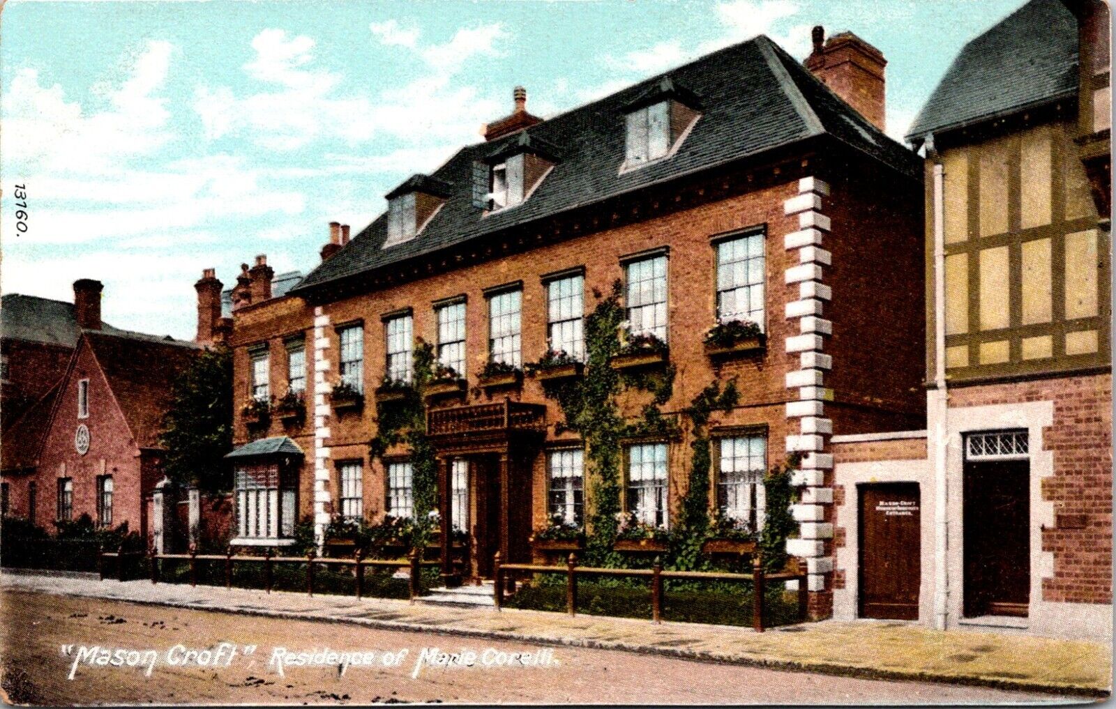 Mason Croft Residence of Marie Corelli Stratford- upon- Avon England Postcard
