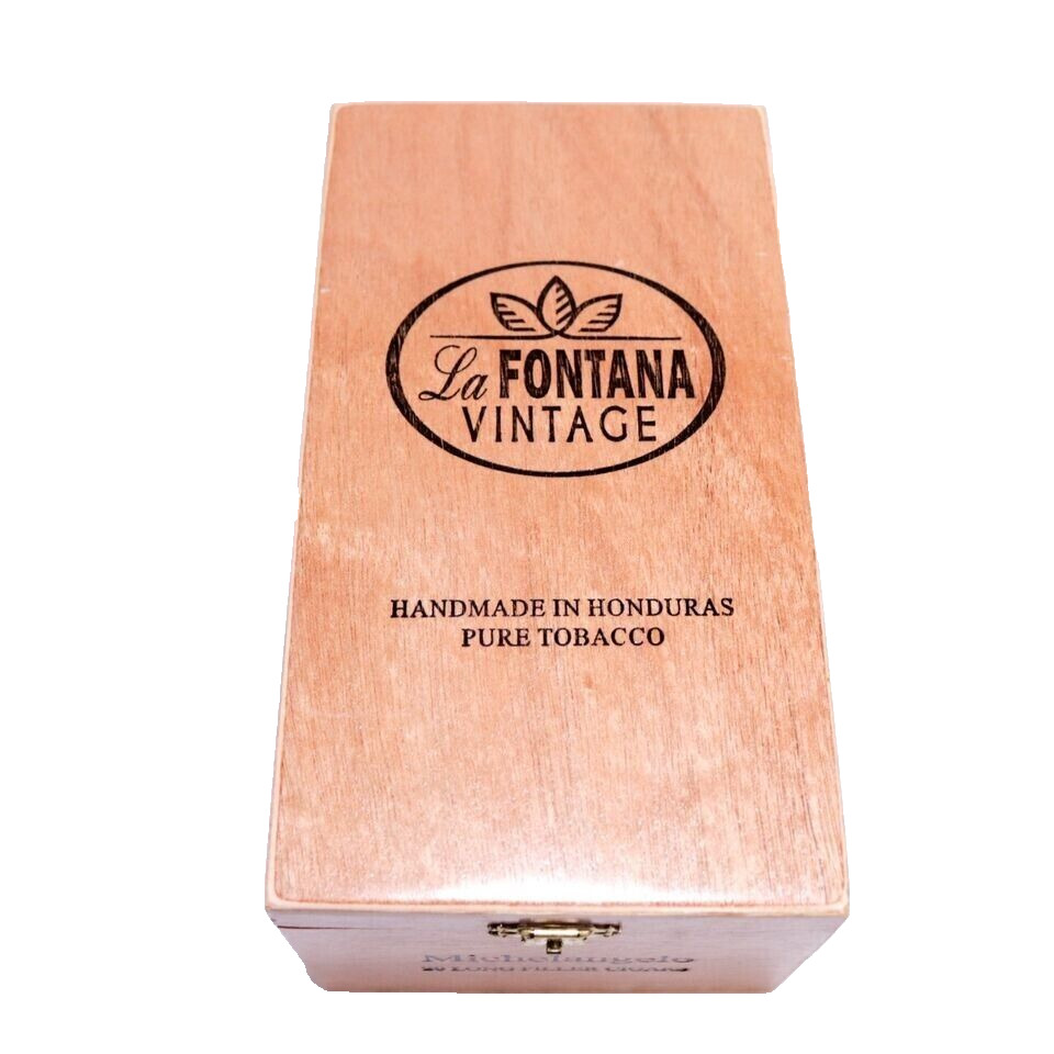 La Fontana Vintage Michelangelo Empty Wooden Cigar Box 8\