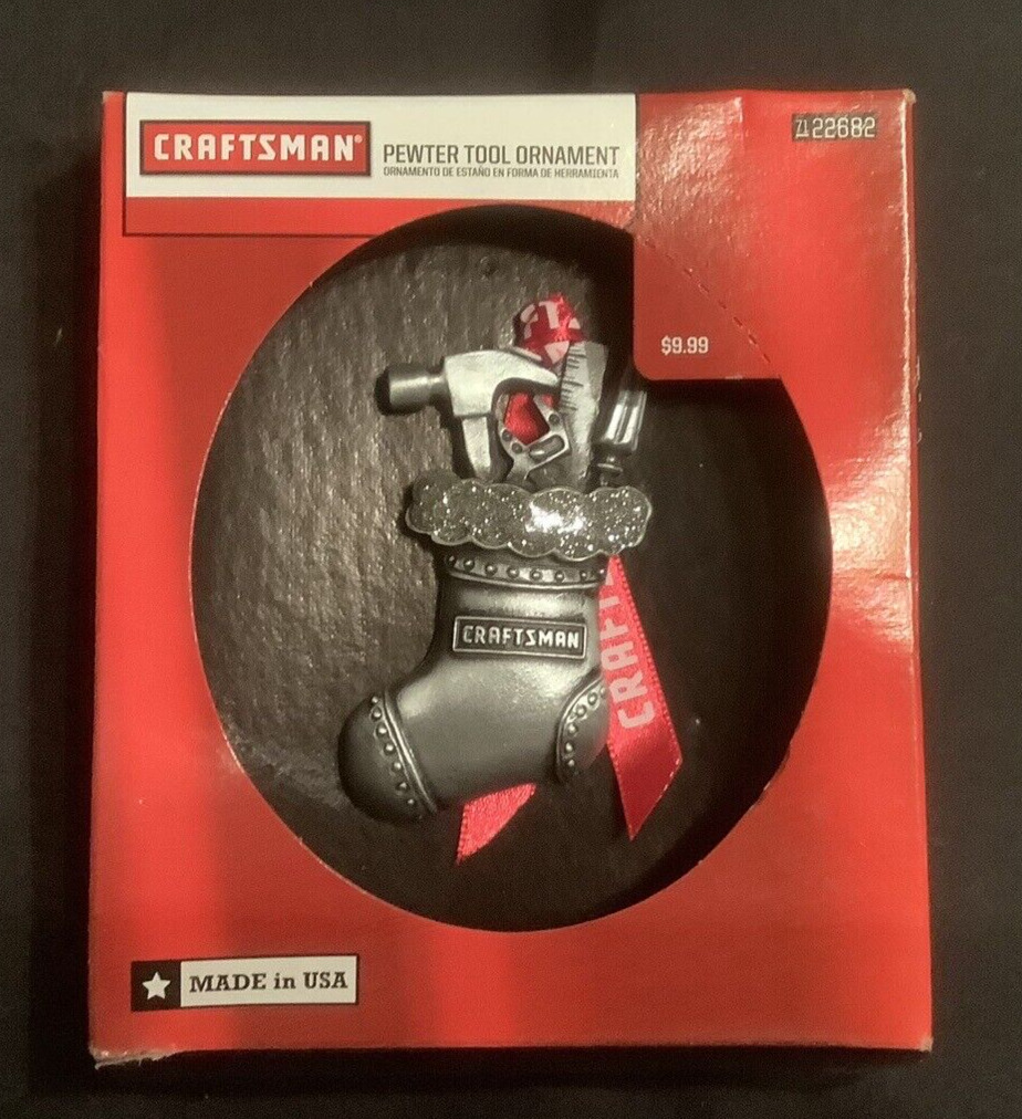 Craftsman Pewter Mini Tool Stocking Ornament Collectible Vntge 2003 NOS Made USA