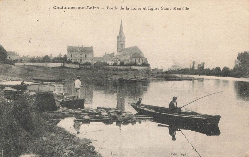 CPA chalonnes sur Loire bords de la Loire (49)