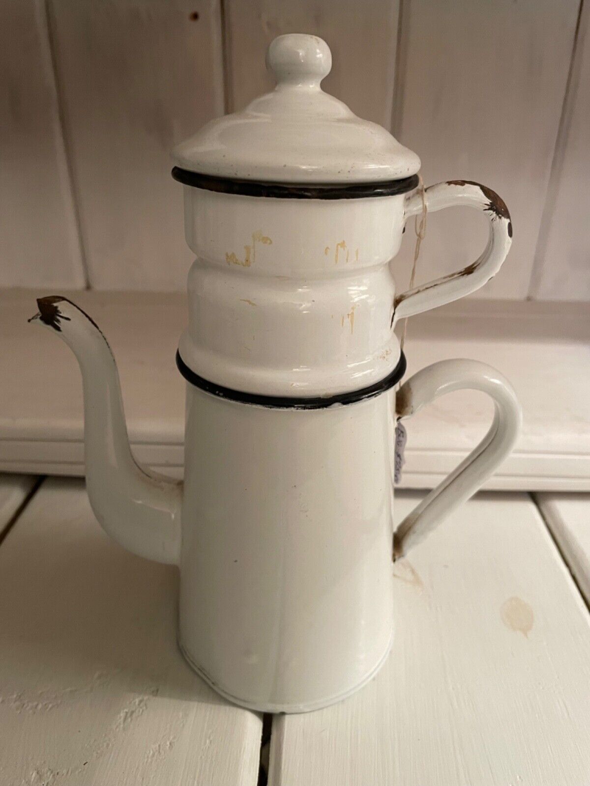 Antique Biggin French Drip Coffee Pot 3 Pieces set of Percolator