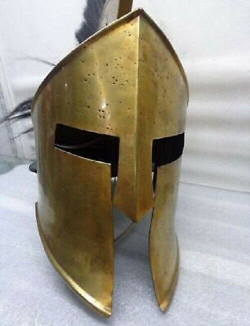 Medieval Steel & Brass Helmet Armour Suit Costume 300 Movie Spartan Roman Greek