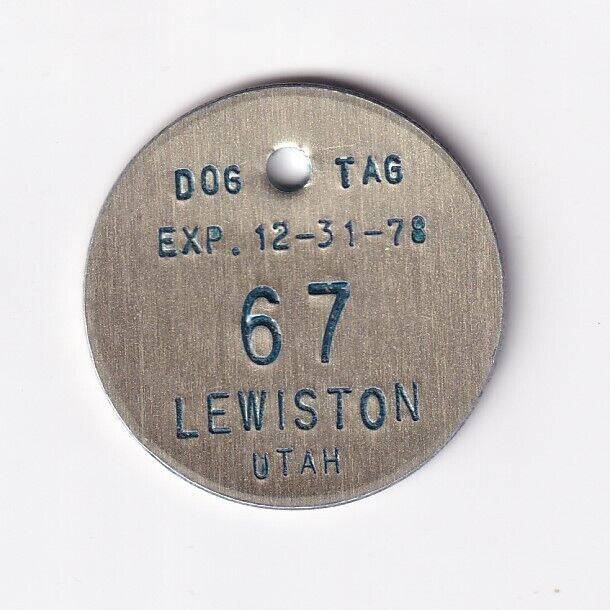 1979 LEWISTON UTAH DOG LICENSE TAG #67