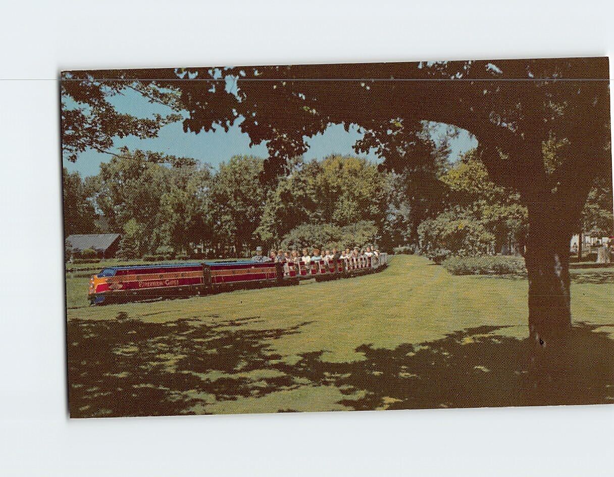Postcard Miniature Train River View Chicago Illinois USA