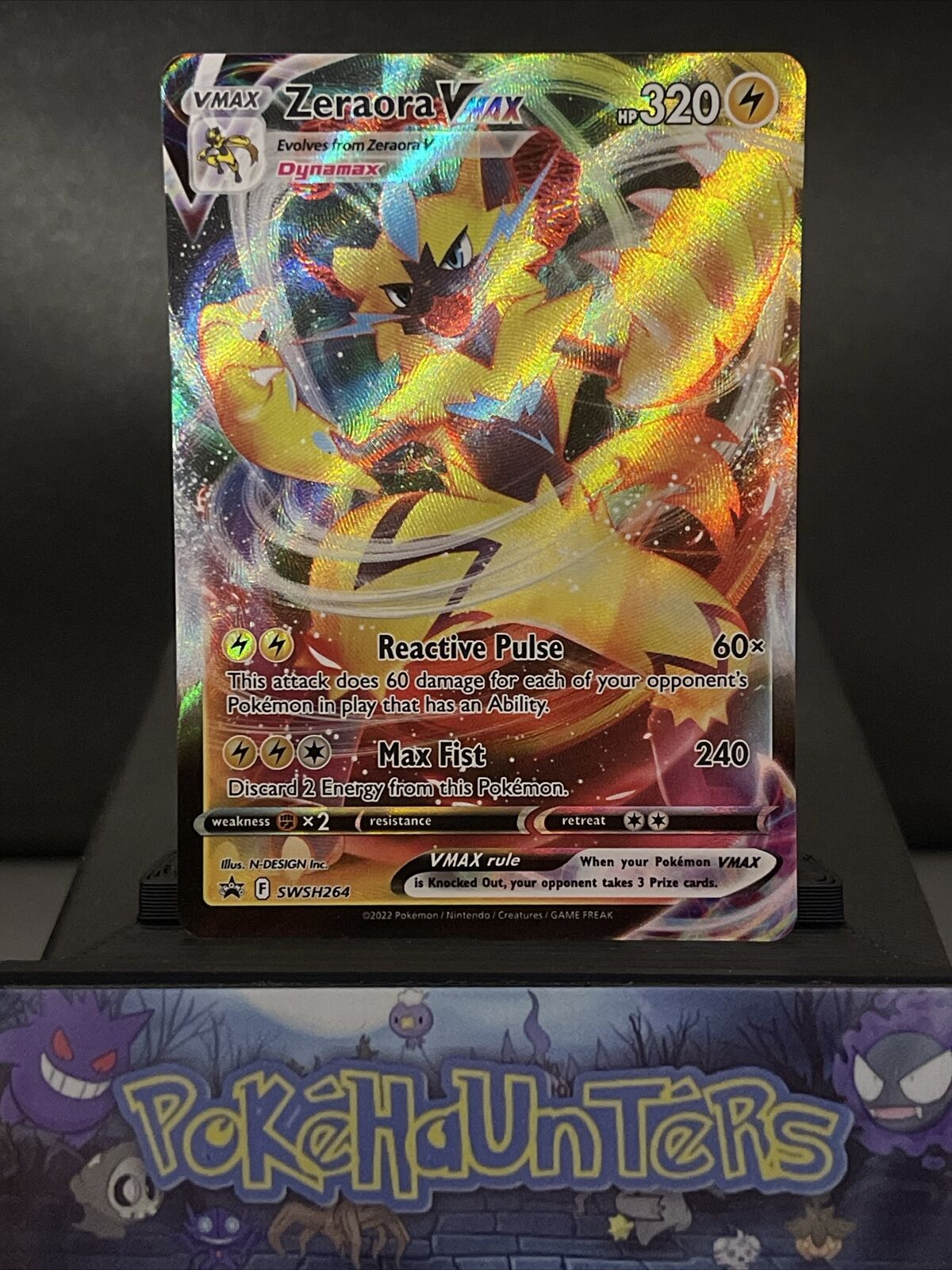 Pokemon Card Zeraora VMAX SWSH264 Full Art Holo Ultra Rare Promo Near Mint