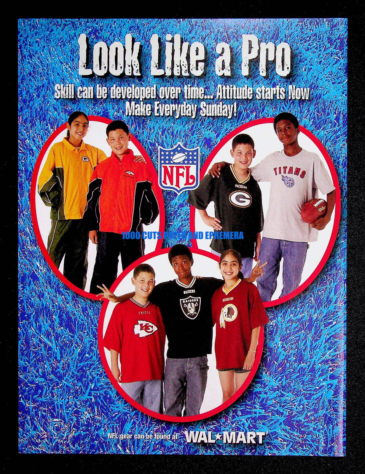 NFL Football Clothing Wal-Mart 2003 Trade Print Magazine Ad Poster ADVERT