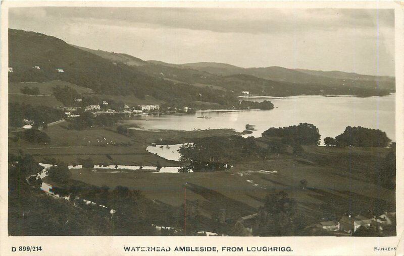 Cumbria UK Waterhead Ambleside Loughrigg D-899/2141929 RPPC Photo Postcard 3496
