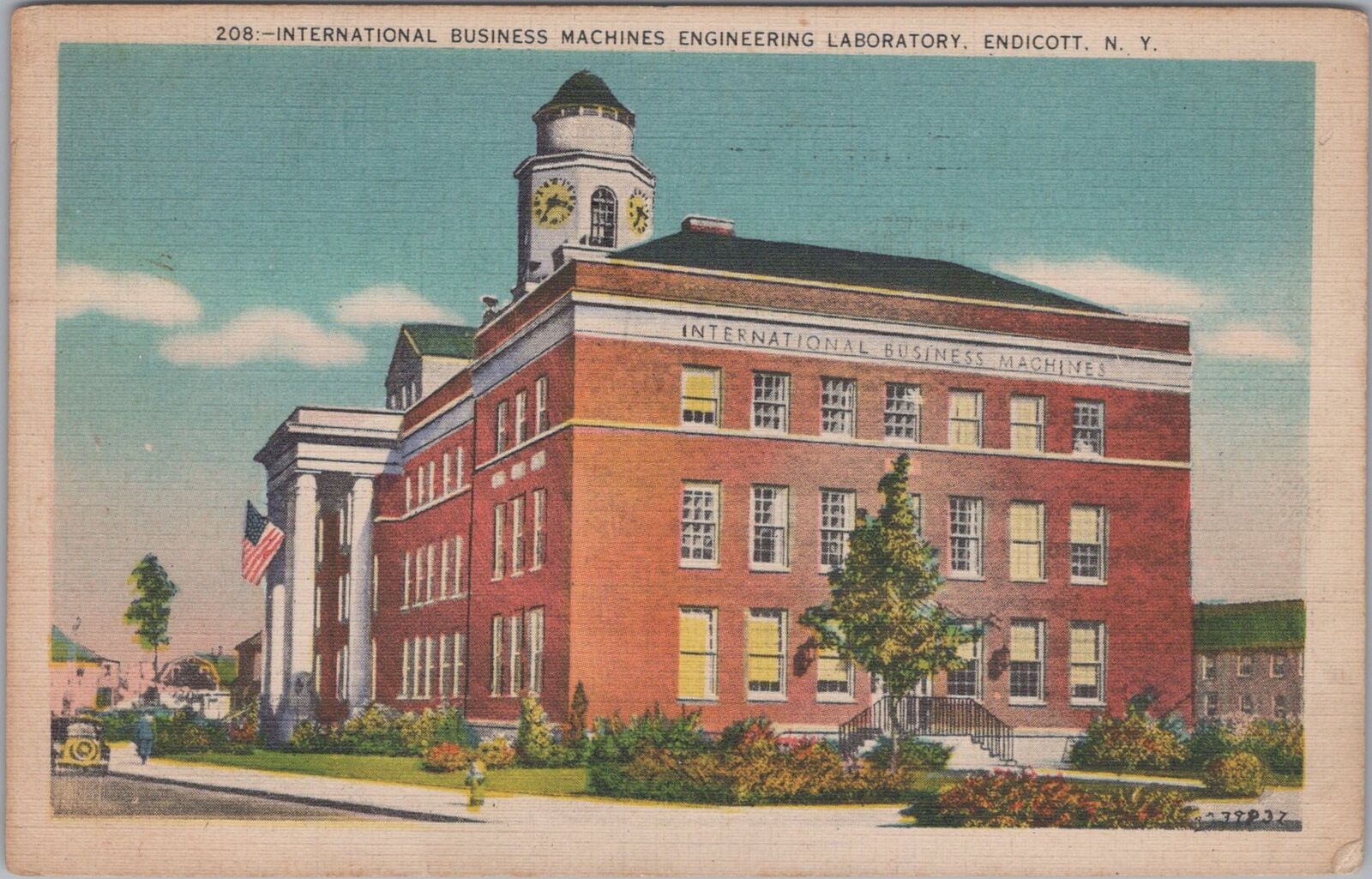 International Business Machines Laboratory, Endicott New York 1947 Postcard