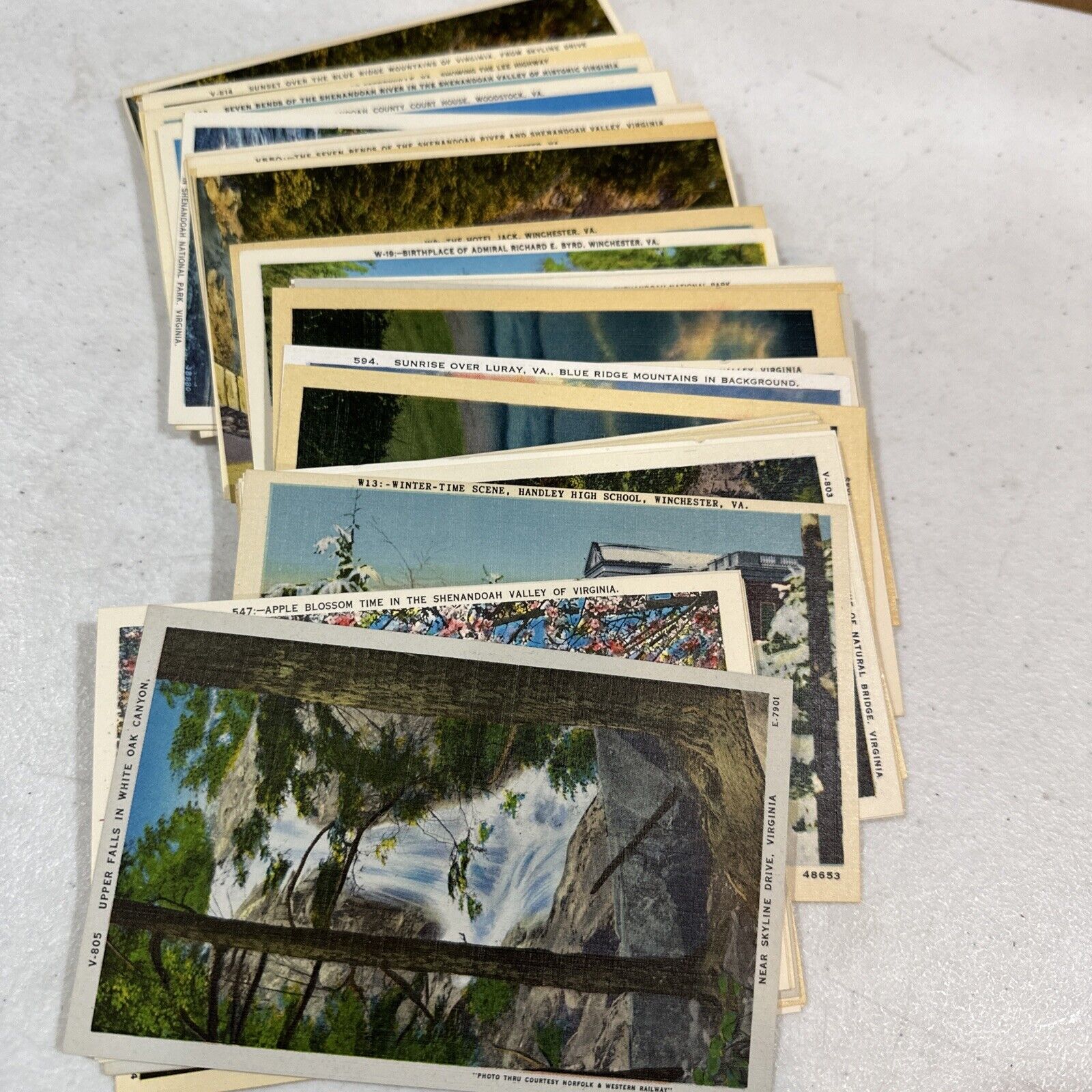 Shenandoah Valley Virginia Vintage Linen Postcard Lot Unposted Collection 75