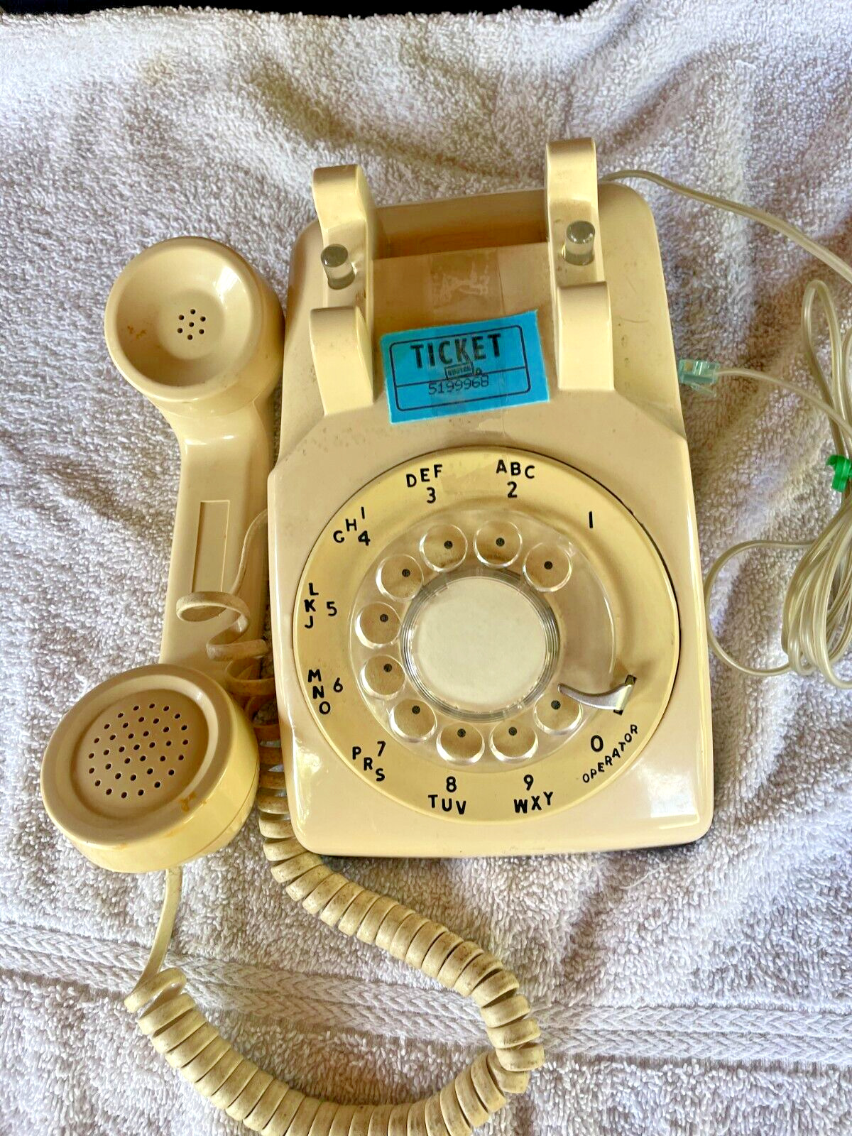 Vintage 1960\'s  Off White. Rotary Desk Phone