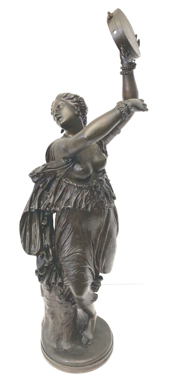 AN IMPORTANT Jean Clesinger Circa 1858 Barbedienne 22'' Bronze Dancer Statue 