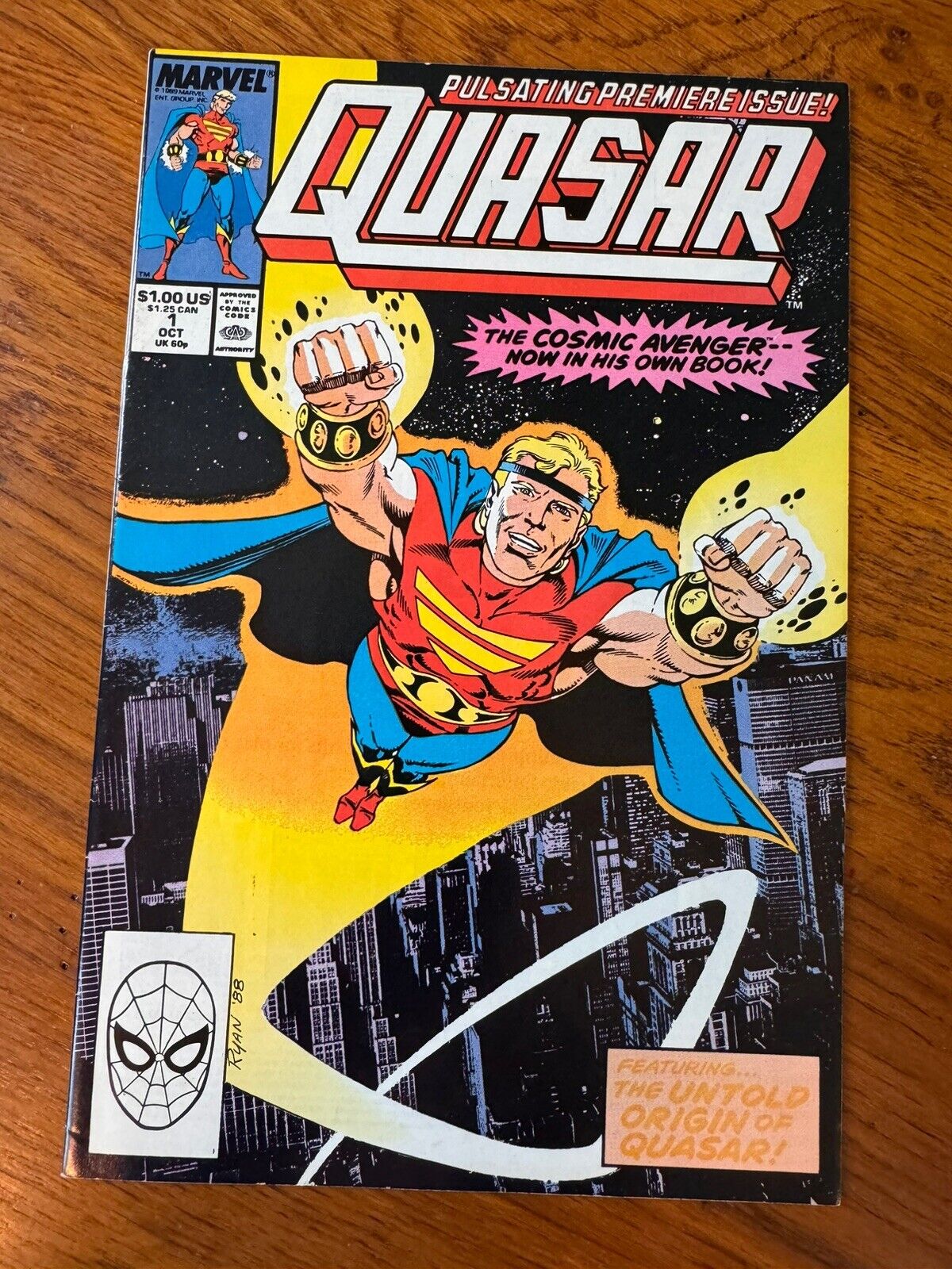 Quasar #1 (1989 Series) Marvel Comics 'Origin Story' - Bagged & Boarded