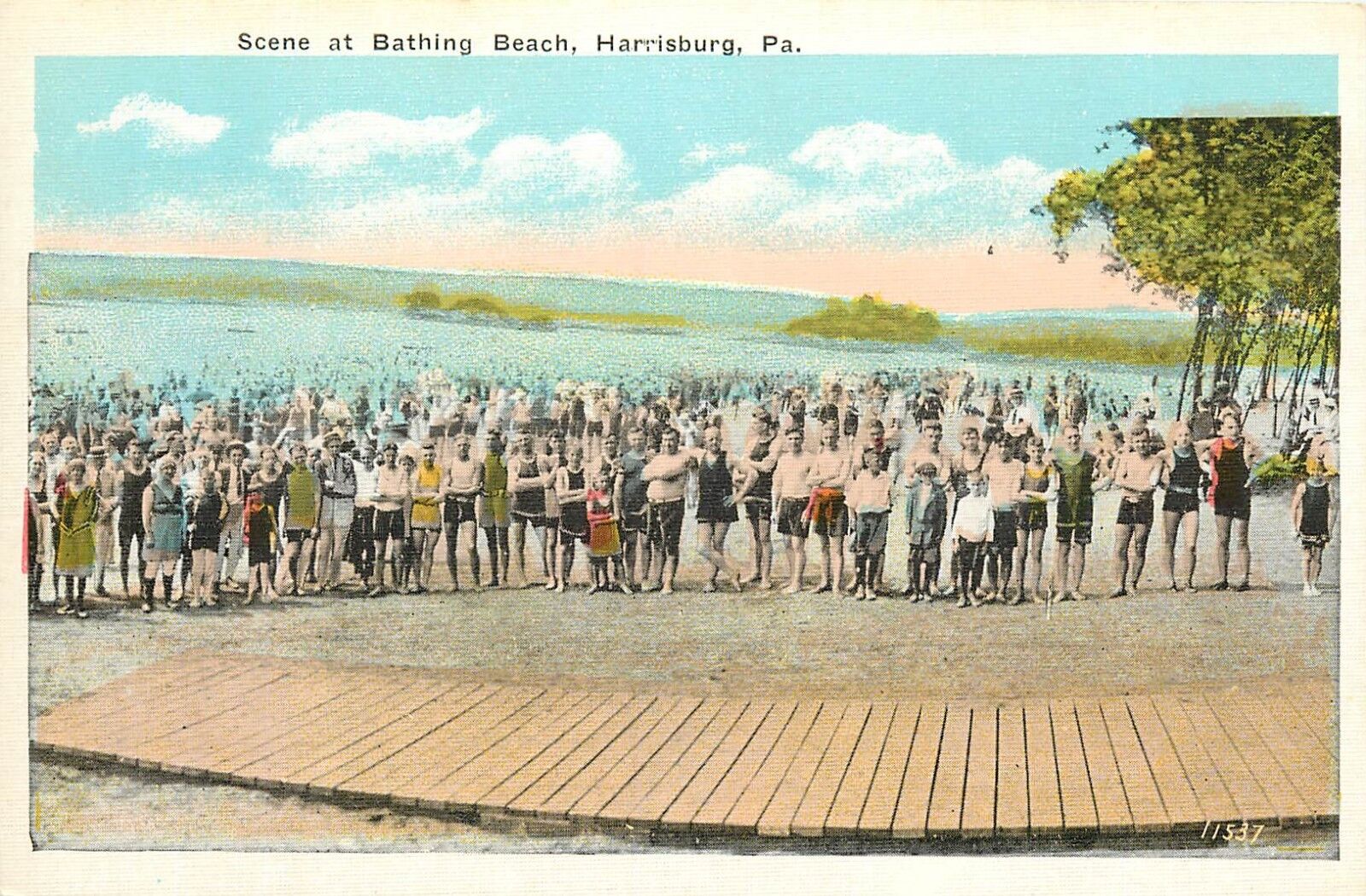 Bathing Beach Harrisburg Pennsylvania PA  Postcard