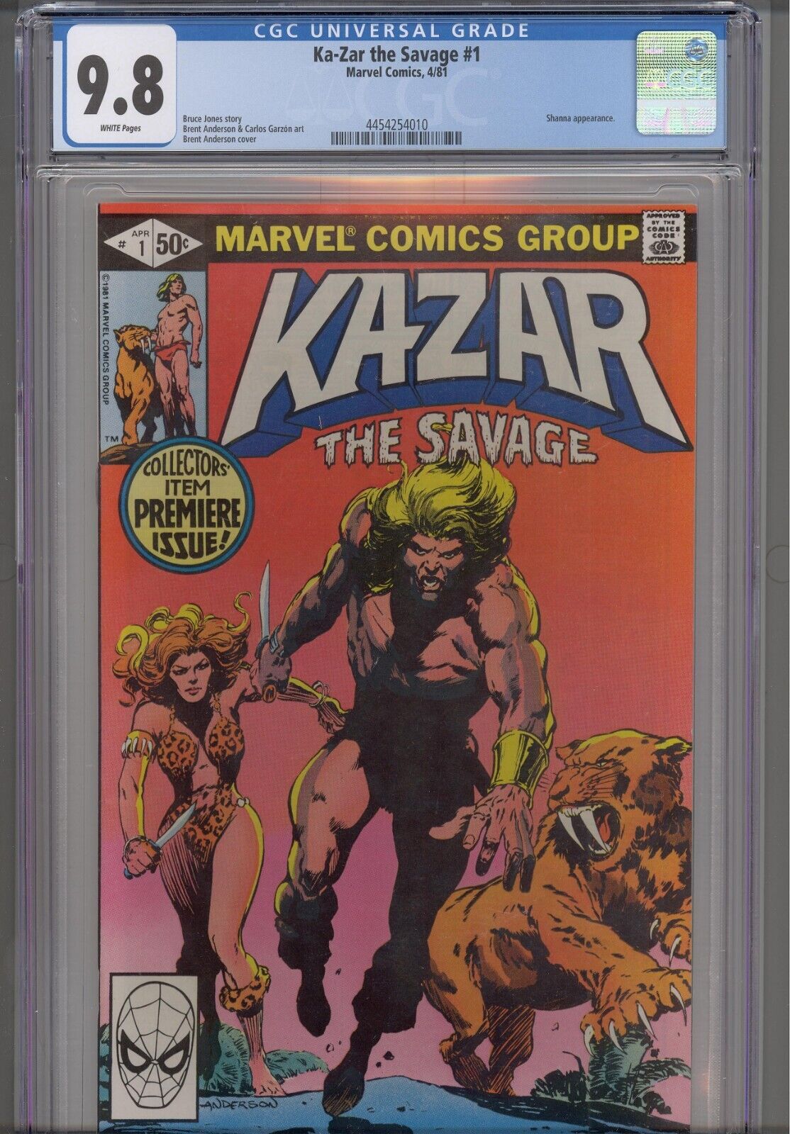 Ka-Zar the Savage #1 CGC 9.8 1981 Marvel Comics Bruce Jones Story Shanna App