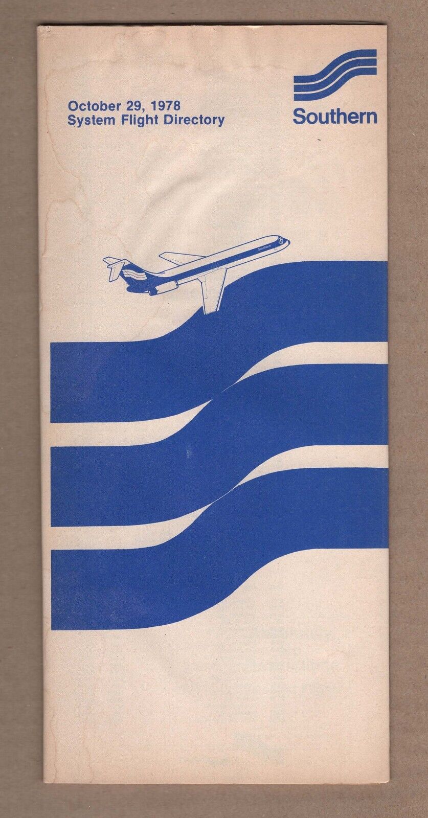 Southern Airways Timetable  October 29, 1978 =