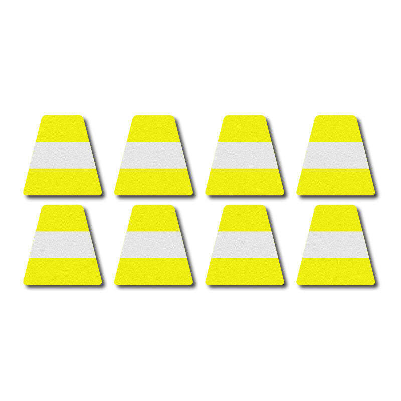 3M Scotchlite Reflective Tetrahedron Set - Lime Yellow w/ Stripe
