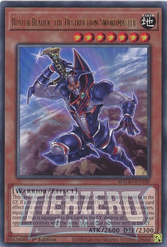 Yugioh Buster Blader, the Destruction Swordmaster MAGO-EN100 RareNM/LP
