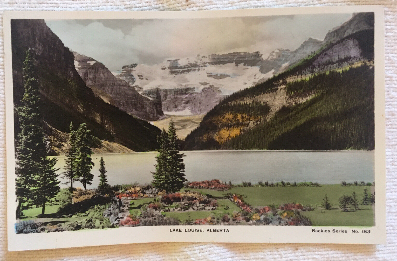RPPC Real Photo Canada Alberta Lake Louise Postcard Old Vintage Card View Post