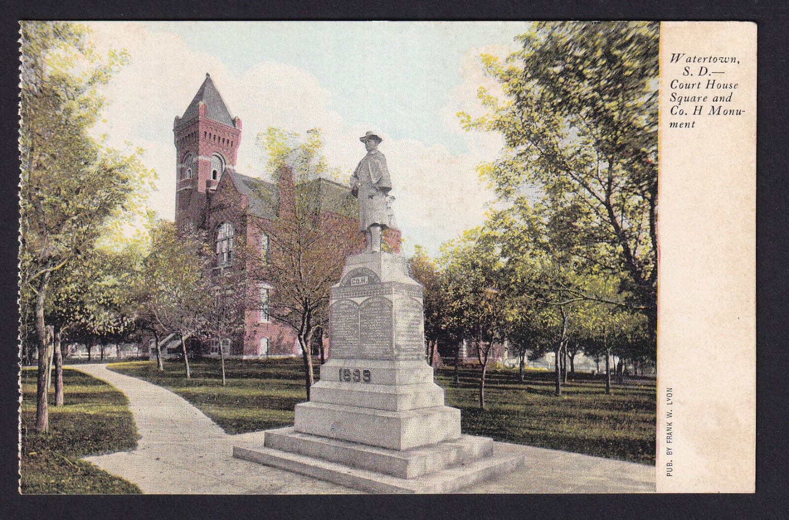 South Dakota-SD-Watertown-Co. H Monument-Spanish American War-Court House-Square