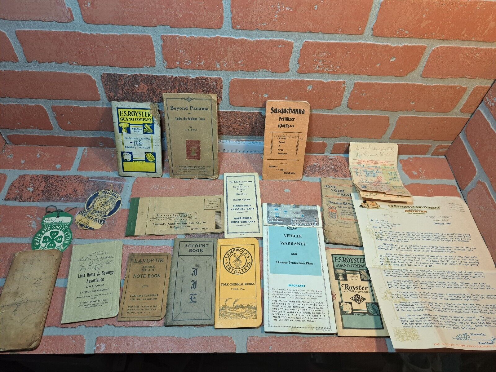 Antique Pocket Calendar notebook Lot 1900-1940 With Extras 