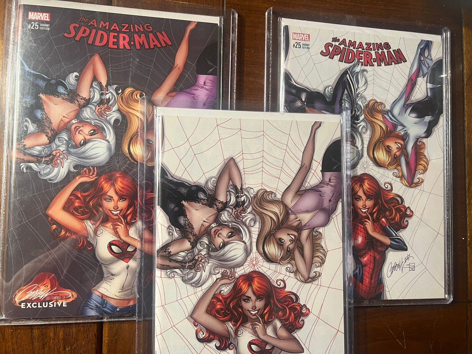 THE AMAZING SPIDER-MAN #25  5/17 CAMPBELL Variant Covers SET Of 3 NEW NM UNREAD