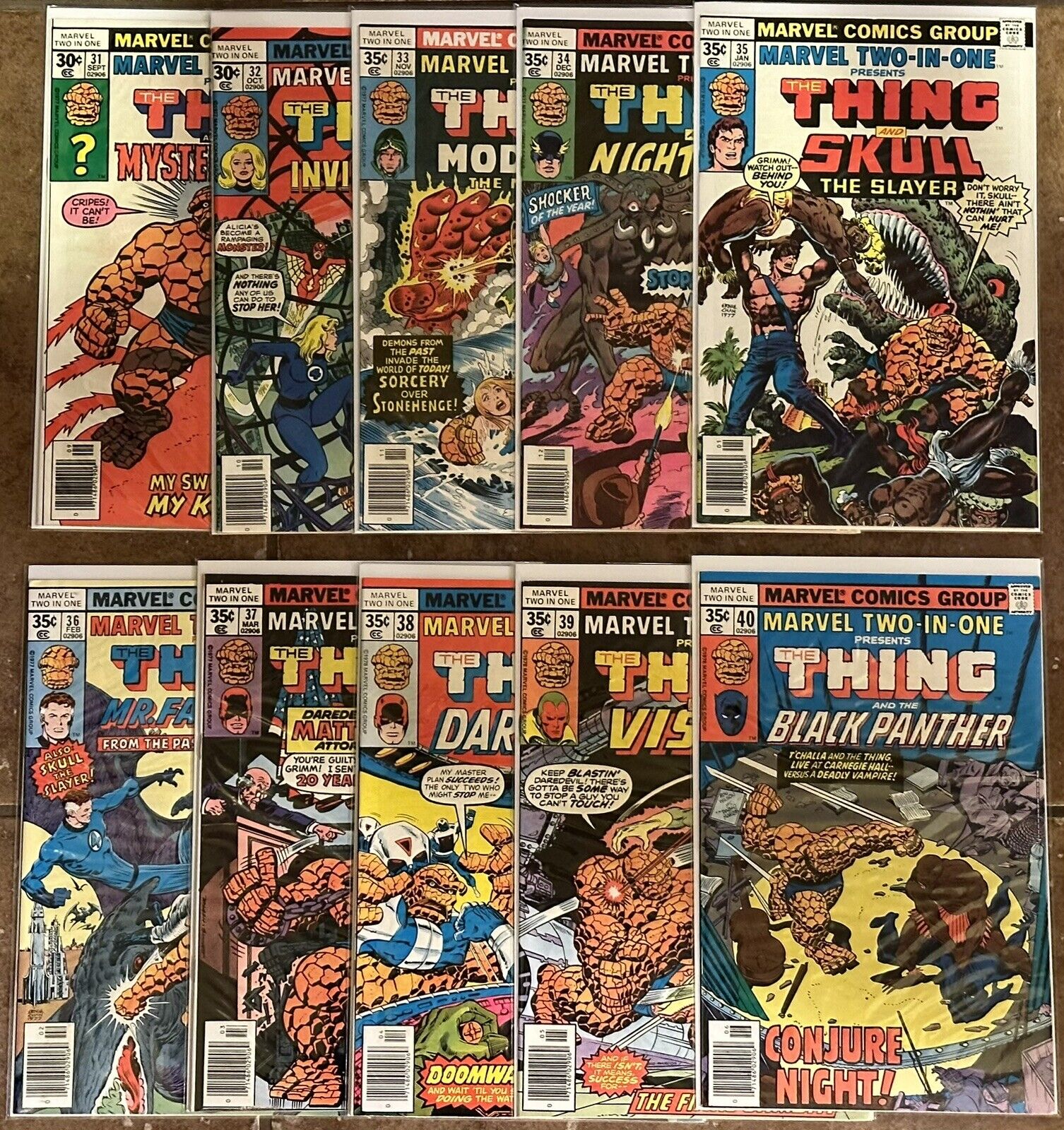 Marvel Two-In-One (1973) - 10 issue Bronze Age lot #31-40