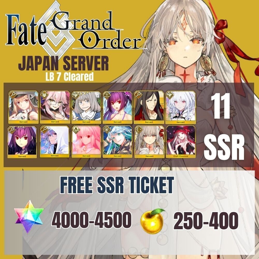 [JP]Fate Grand Order 11 SSR 4000- 4500 SQ  LB 7 Cleared