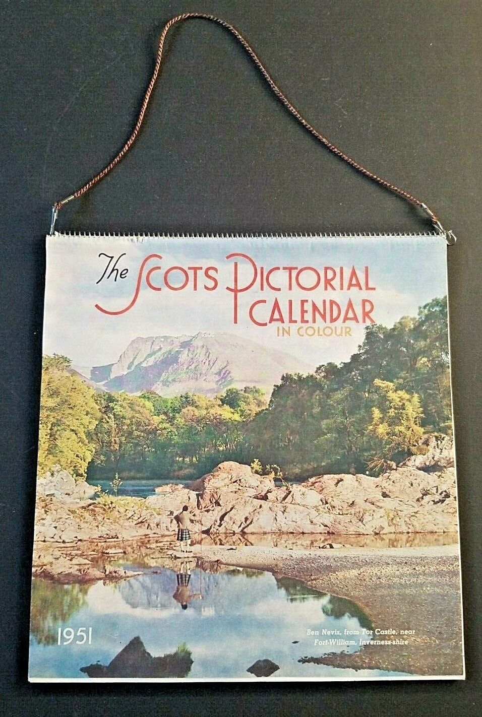 1951 SCOTS PICTORIAL Calendar ~  with 24 color pictorial scenes 