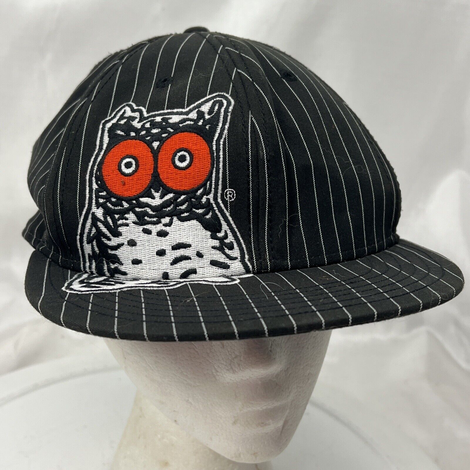 Hooters Super Sports Cap Hat - Black Pin Stripe - One Size Adjustable