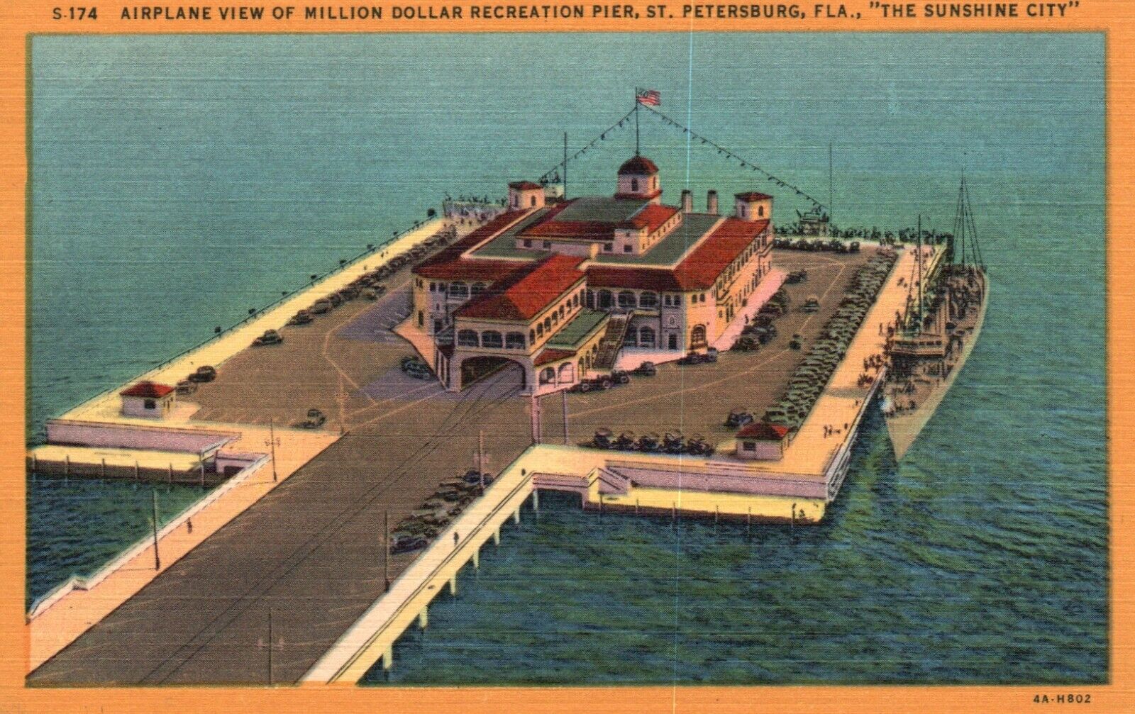 Postcard FL St Petersburg Million Dollar Recreation Pier 1934 Vintage PC e3312