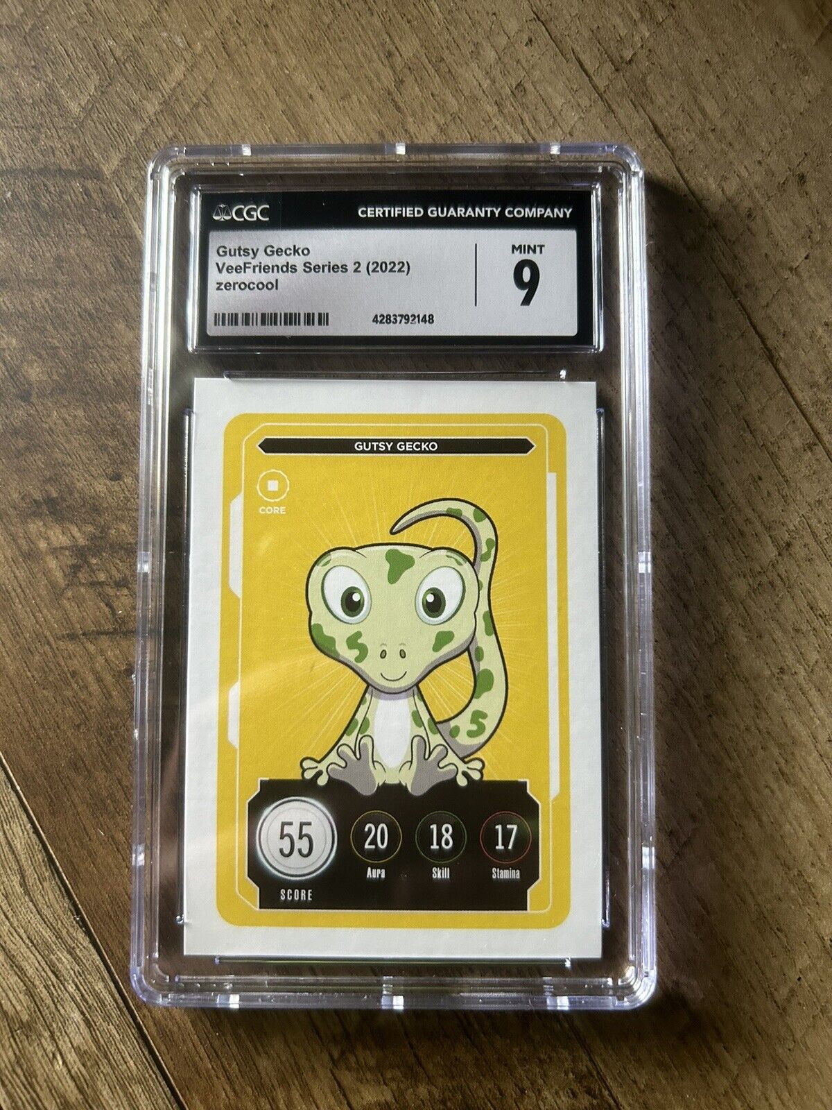 GUTSY GECKO CGC 9 GOO  VeeFriends Compete And Collect  Series 2