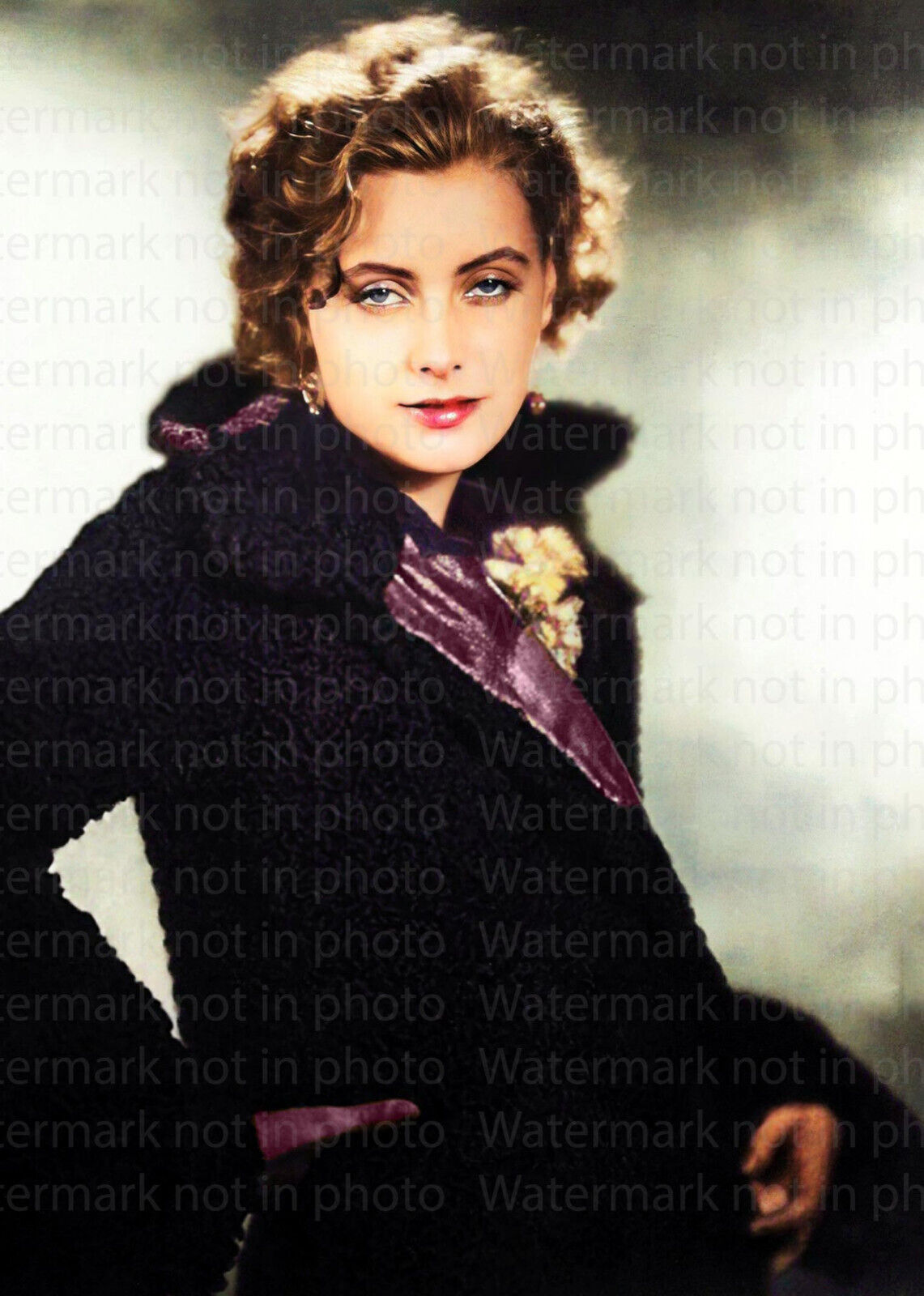 Greta Garbo RARE COLOR Photo 304
