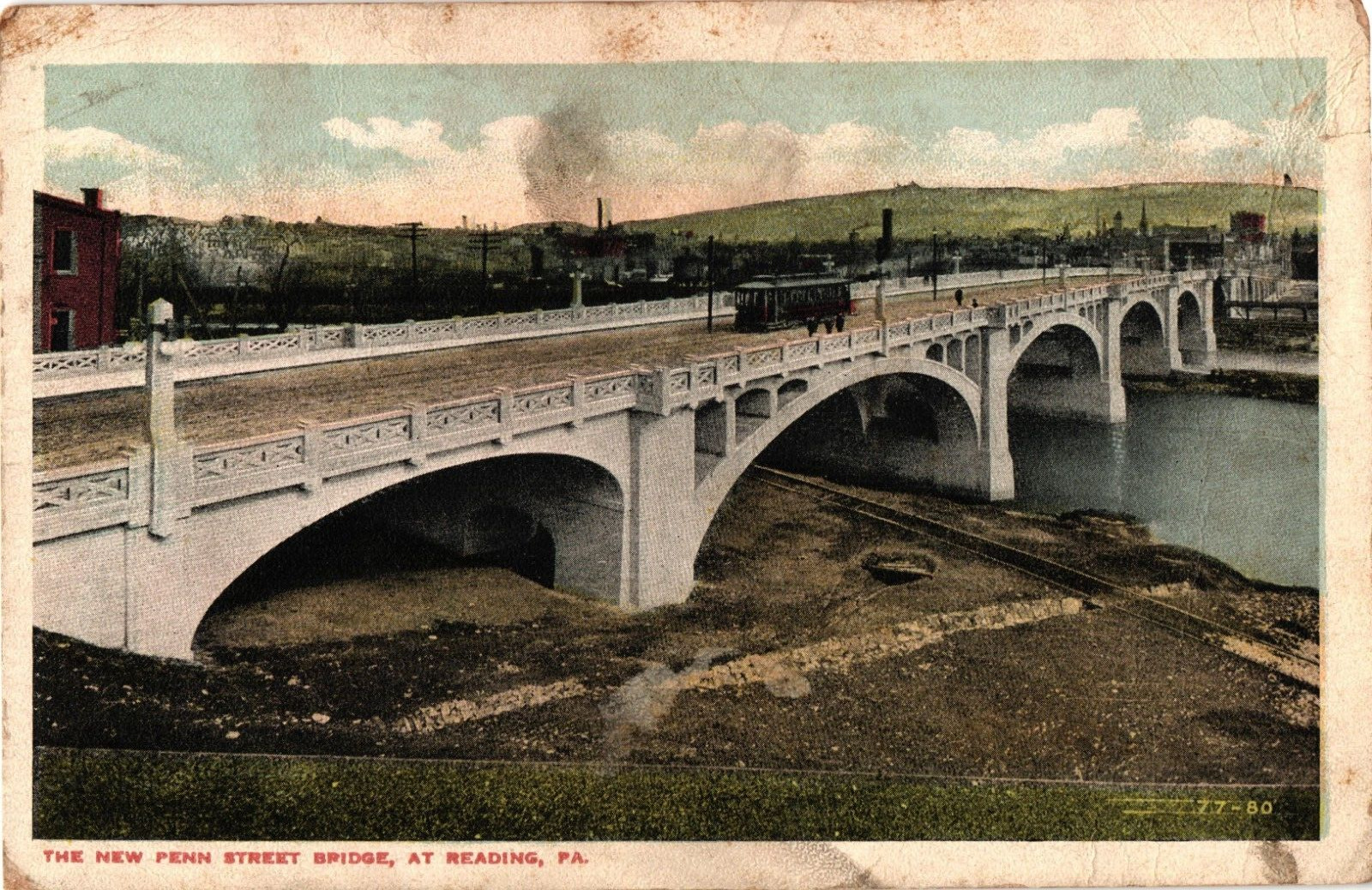 PENNSYLVANIA Reading New Penn Street Bridge PA Vintage Postcard