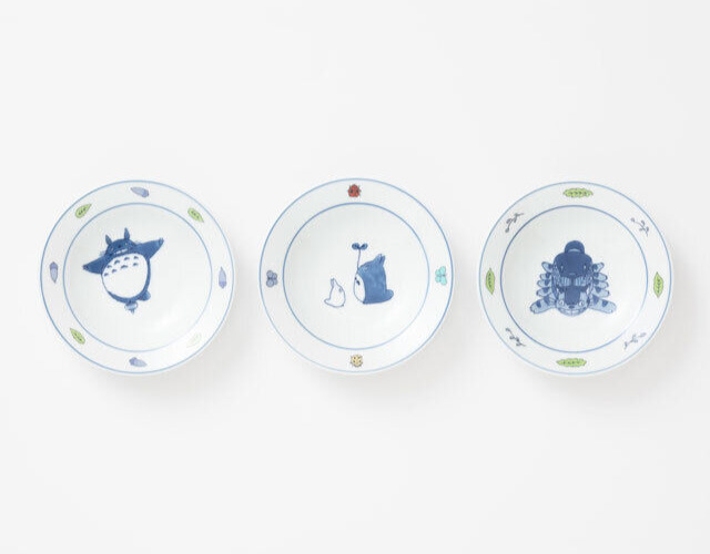 Set of 3 Studio Ghibli Limited My Neighbor Totoro Plate ARITA ware Porcelain NEW