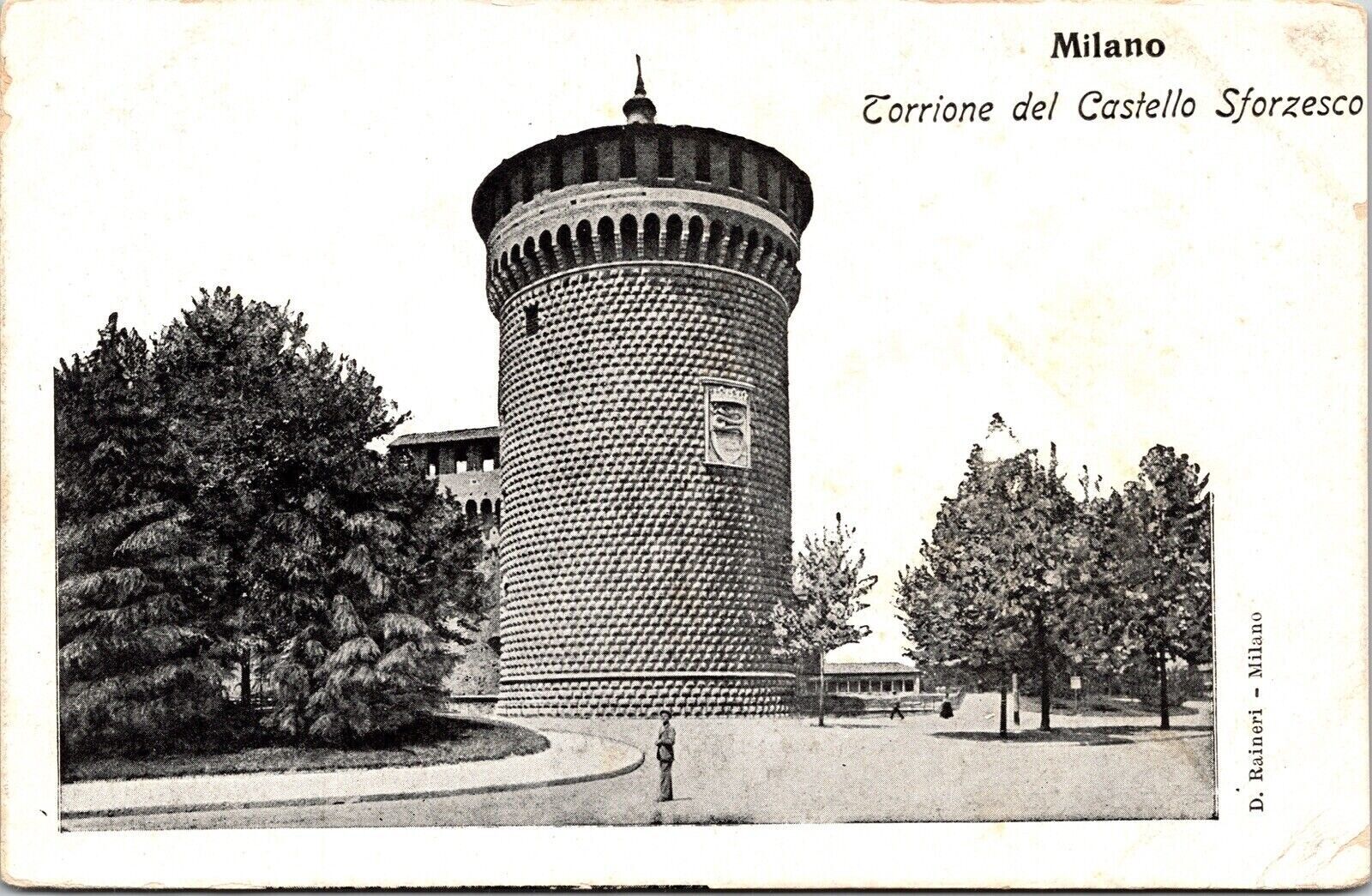 Milano Torrione Castella Sforzasco Antique Postcard DB UNP Unused