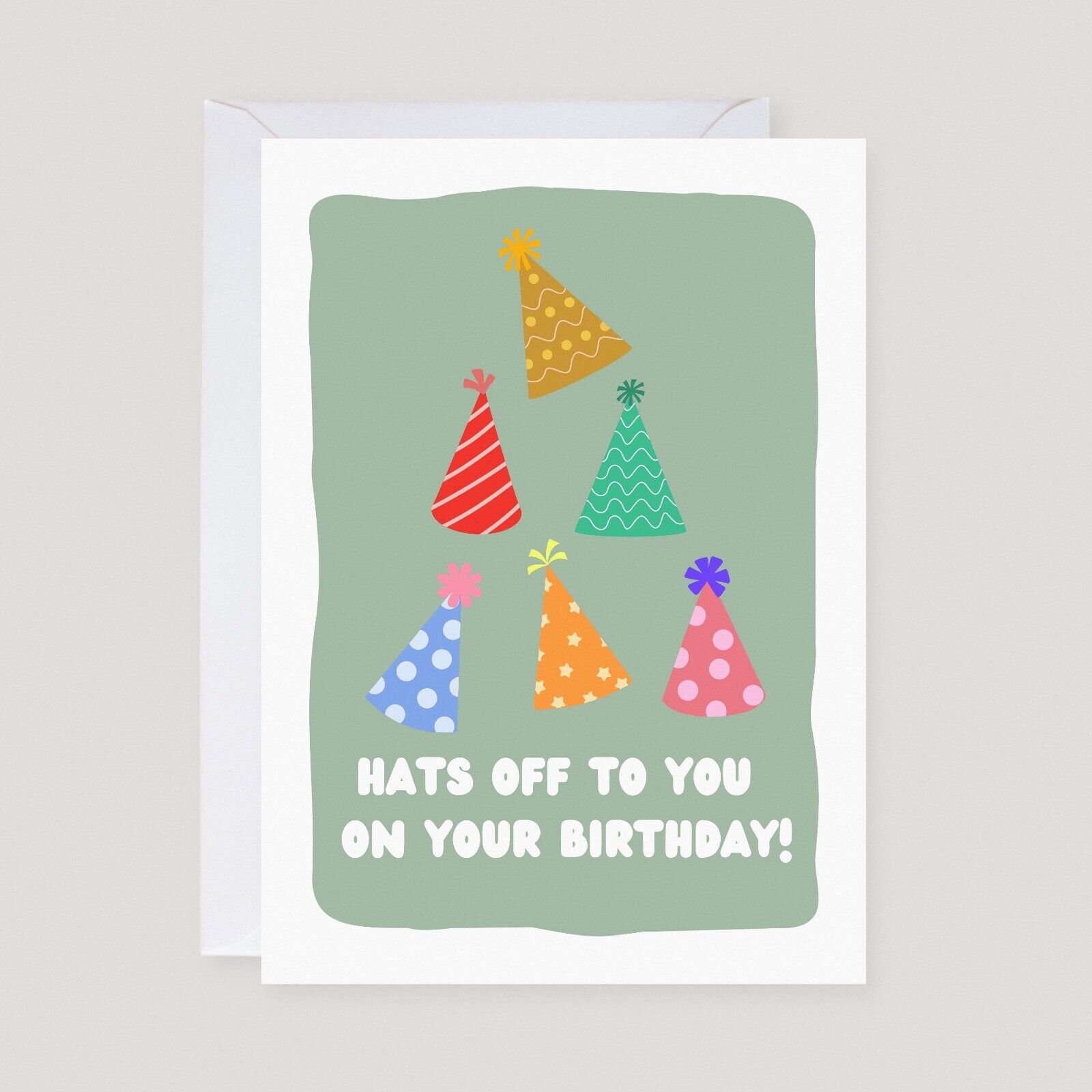 arty Hat Birthday Card | Happy Birthday Card | Fun Birthday Card | Birthday Card