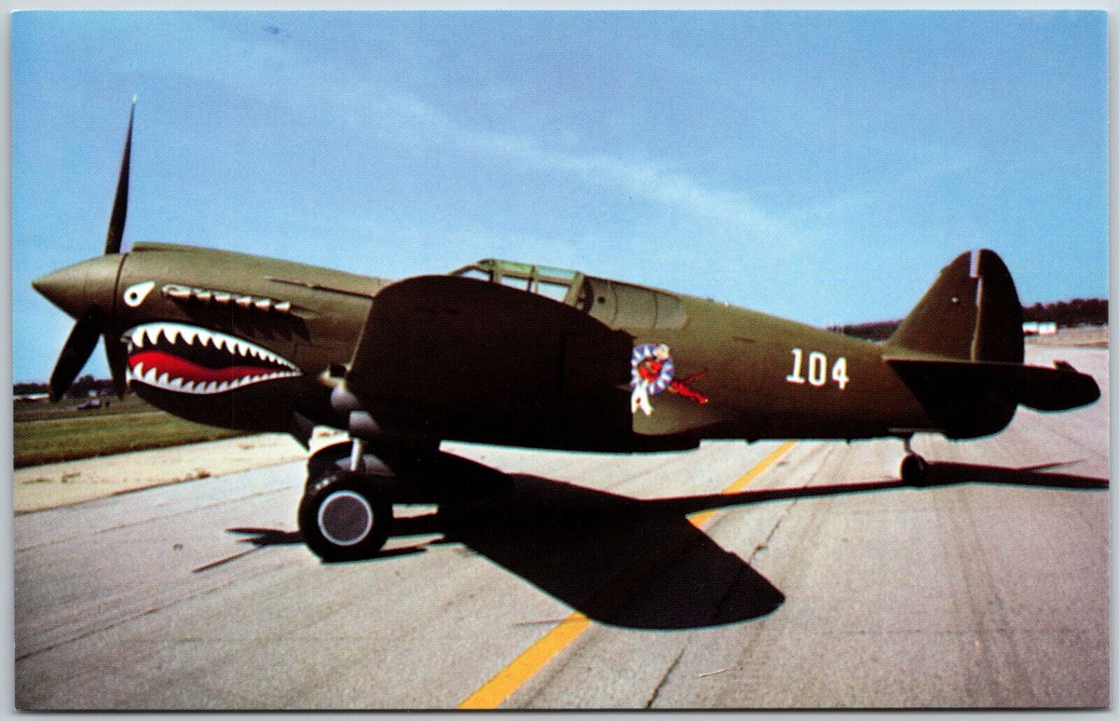Curtiss P-40E Warhawk, USAF Museum, Ohio - Postcard