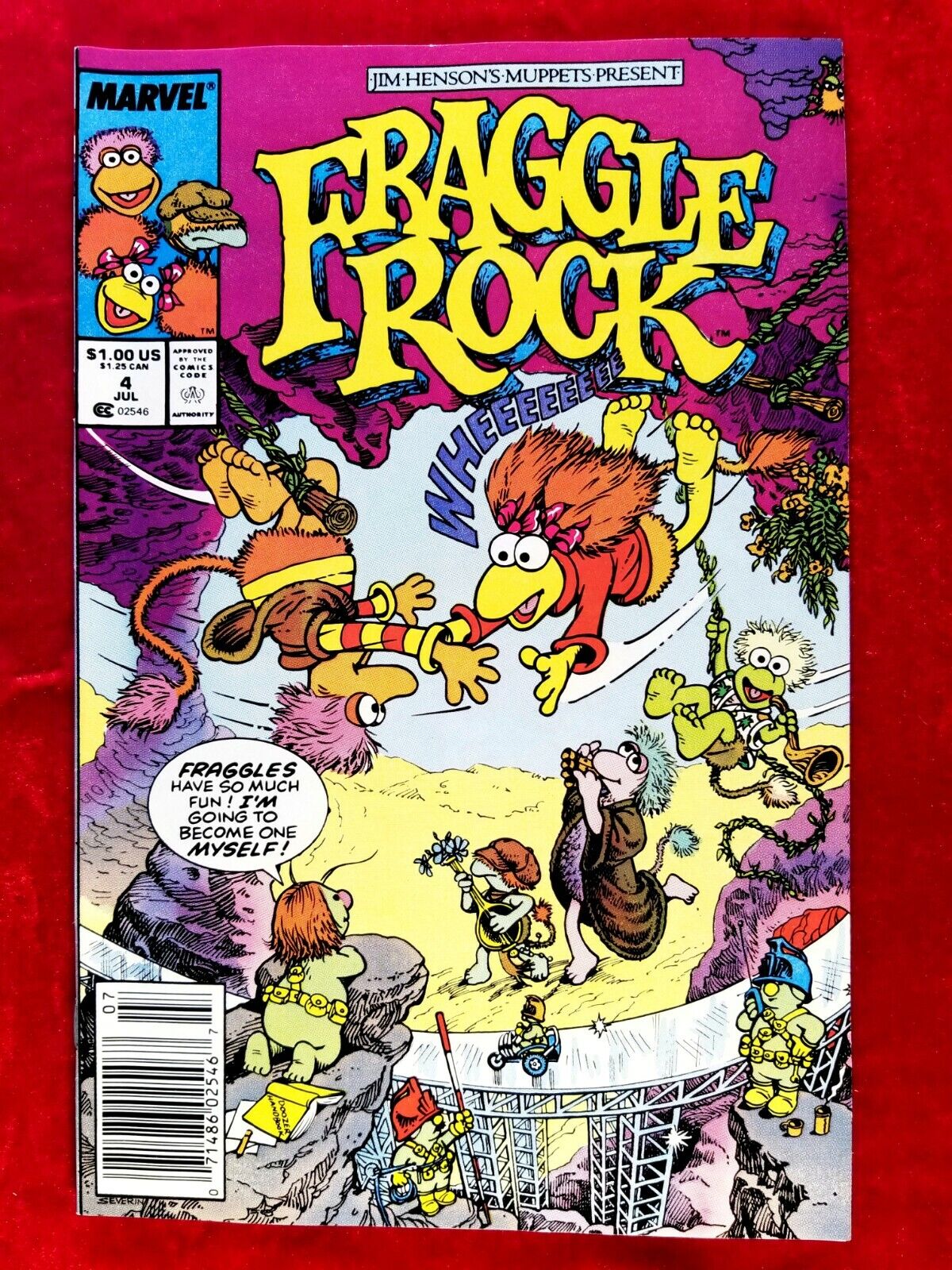 1988 FRAGGLE ROCK #4 Comic App Marvel Key Jim Henson Muppets NEWSSTAND vtg  80s